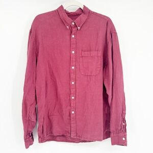 Abercrombie & Fitch Mens‎ Beachy 100% Linen Button Down Long Sleeve Shirt Size M
